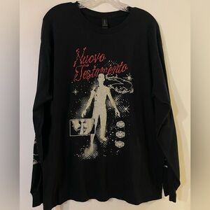 Nuovo Testamento Discoteca Italia Gildan Long Sleeve Black Shirt Sz L